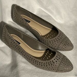 Alex Marie dressy flat wedge 8.5 never worn $25.00 in gray. Brand New